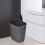 2pcs Simple Design Modern Black Plastic Garbage Storage Can 6