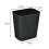 2pcs Simple Design Modern Black Plastic Garbage Storage Can 2