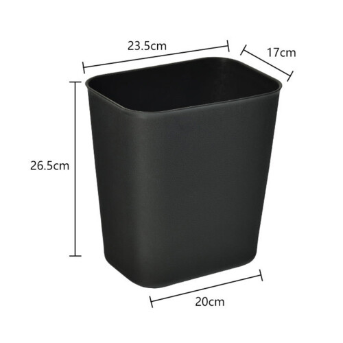 2pcs Simple Design Modern Black Plastic Garbage Storage Can 1
