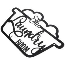 Unique Laundry Hanging Adornment Chic Iron Art Laundry Room Sign Decor