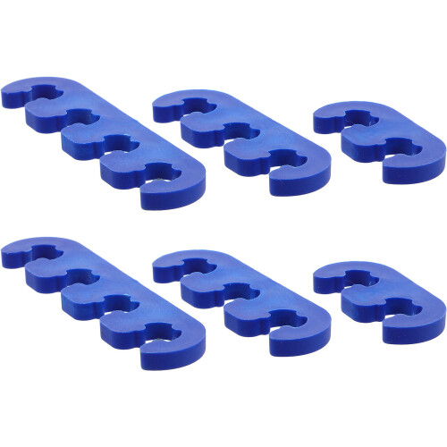 Mlins  6 Pcs Spark Plug Cable Clamp Plugs Power Supply Screws Blue