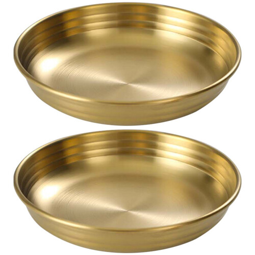 2 Pcs Pickle Storage Dish Sauce Delicate Multifunction Stainless Steel 1