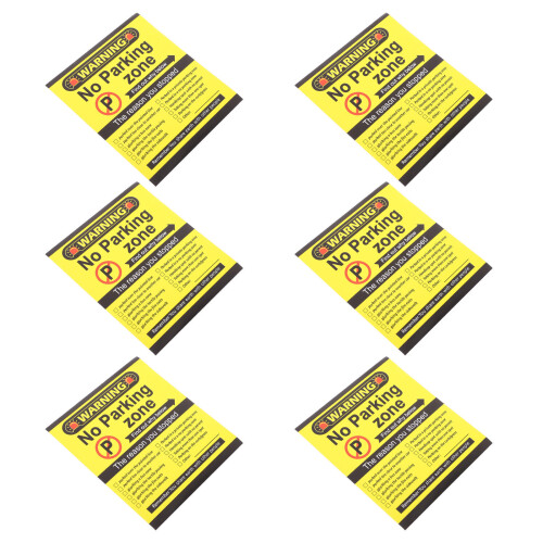 Creatieve No Parking Stickers Met Duidelijke Herinnering