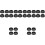 28 Pcs Floor Mat Round Plastic Corner Wheel 11