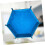 Leather Cube Tray - Foldable Hexagonal Storage Box for Buttons, Lapel Pins, and Small Items - Blue Color 4