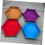 Leather Cube Tray - Foldable Hexagonal Storage Box for Buttons, Lapel Pins, and Small Items - Blue Color 2
