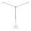 Transparent Crystal Flag Pole Mount Small Flag Holder 1pcs 2