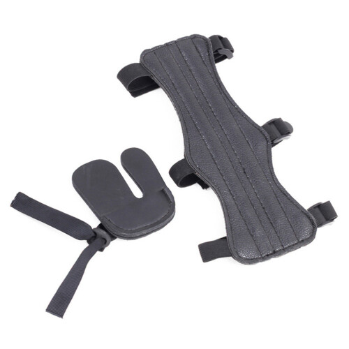 Arm Guard Black Pu 1 Set 8.7x3.1x0.4in