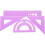 4 Pcs Metal Ruler = Geometric Design Office Student Scale Protractor 6