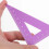 4 Pcs Metal Ruler = Geometric Design Office Student Scale Protractor 9