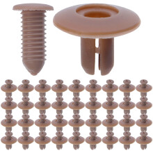 50Pcs Durable Beige Plastic Rivets for Car Bumper Auto Repair Fixator