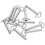 Music Stuff 10pack Silver Plastic Winding Keys For Jewelry Box 8