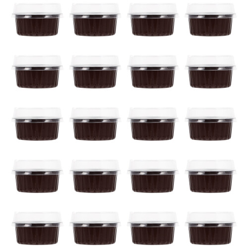 20 Aluminum Foil Ramekin Cups With Lids - 125ml 2