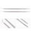 Multipurpose Eyelash Comb Eyelash Lift Perm Tool Silver 2pcs 3
