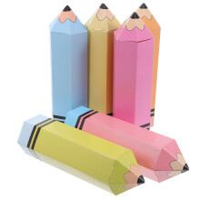12 Sets First Day Of School Treat Boxes Pencil Shaped Goodie Bag