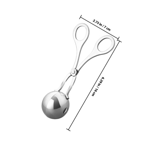 Practical Meatball Making Tool Kitchen Utensil Silver 2pcs 1