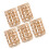 Handmade Straw Caps Light Yellow Rustic Decor 5pcs 1