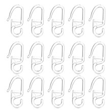 Curtain Holdback Hooks For Bathroom Transparent 50set