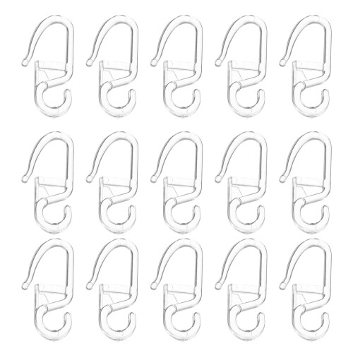 Curtain Holdback Hooks For Bathroom Transparent 50set