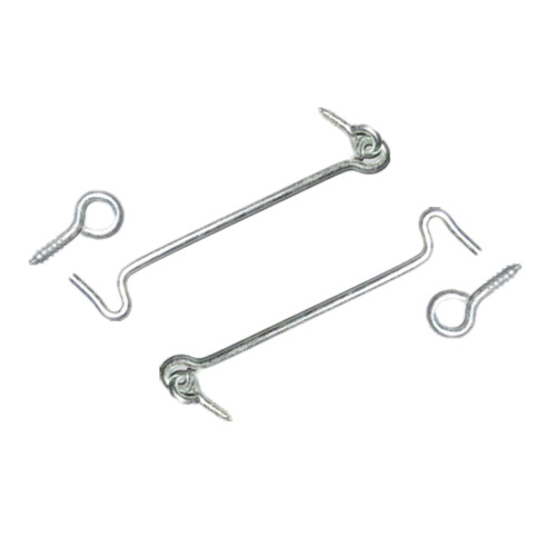 1 Pair Cabin Hook Silver Iron With Zinc Coating For Projects