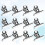 Rectangular Sealing Clip Silver Metal 30pcs Daily Use 7