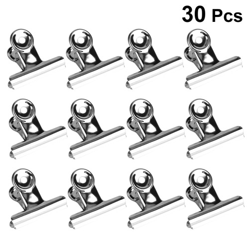 Rectangular Sealing Clip Silver Metal 30pcs Daily Use 1