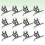 Rectangular Sealing Clip Silver Metal 30pcs Daily Use 9