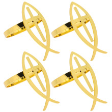 4 Pcs Cross Napkin Ring Elegant Buckles Decor Accessory