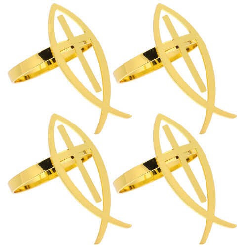 4 Pcs Cross Napkin Ring Elegant Buckles Decor Accessory
