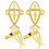 4 Pcs Cross Napkin Ring Elegant Buckles Decor Accessory 7