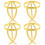 4 Pcs Cross Napkin Ring Elegant Buckles Decor Accessory 11