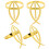 4 Pcs Cross Napkin Ring Elegant Buckles Decor Accessory 4
