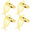 4 Pcs Cross Napkin Ring Elegant Buckles Decor Accessory 8