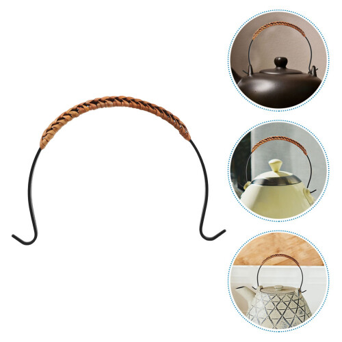2 Pcs Tea Pot Handle Teapot Vintage Rattan Kettle Replacement Part 2