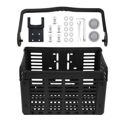 Raindrops Handlebar Basket For Bicycles Black Pp 1pack 8.9x12.4in 1