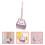 Rabbit Shape Broom And Dustpan Set Pink Plastic 1set 10