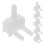 6 Pcs Plastic Curtain Operating Gear Vertical Blind Tilt Controller 4