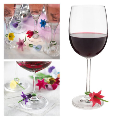 Wine Glass Tags Silicone 6pcs 12 X 4 X 3cm 1