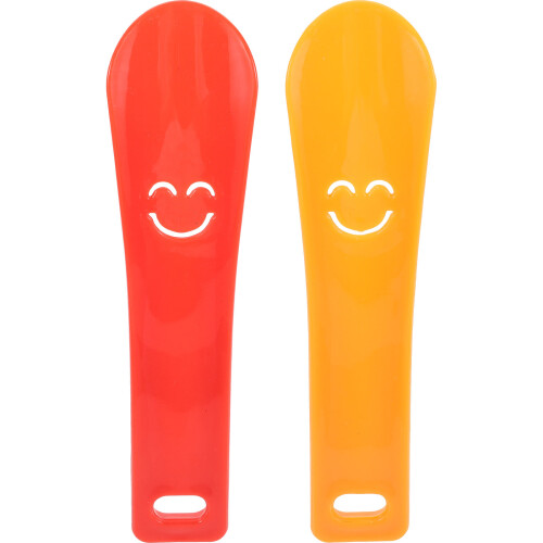 2Pcs Compact PP Shoehorns for Shoes Assorted Color Easy Grip Handles