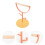 Desktop Bird Perch Plastic And Wood Orange Rack For Birds 1pack 2