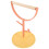 Desktop Bird Perch Plastic And Wood Orange Rack For Birds 1pack 11