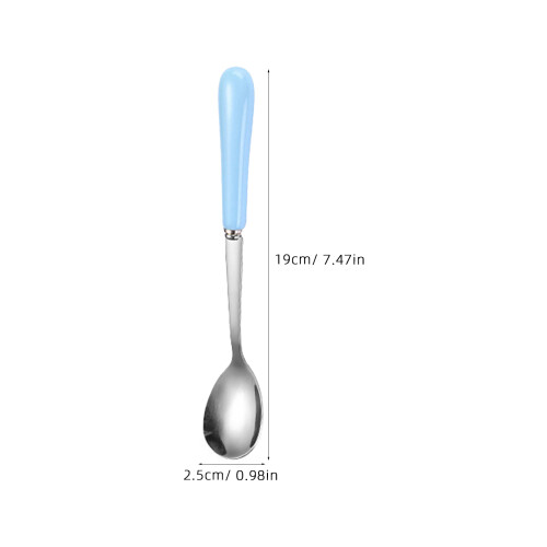 Coffee Mixing Spoons Teaspoons Yellow Ceramic 4pcs 7.5x1x0.4in 1