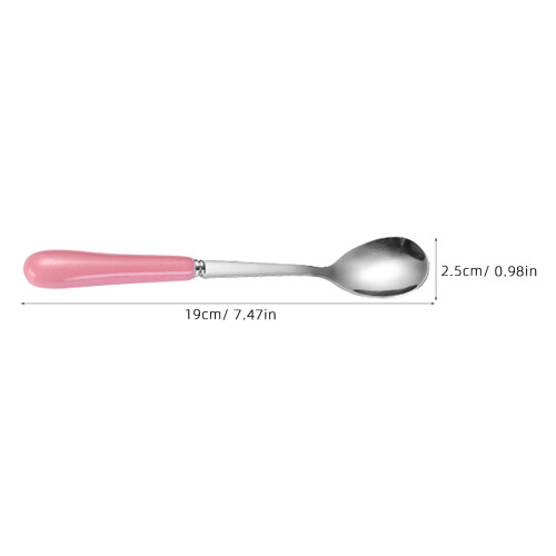 Coffee Mixing Spoons Teaspoons Yellow Ceramic 4pcs 7.5x1x0.4in 2