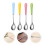 Coffee Mixing Spoons Teaspoons Yellow Ceramic 4pcs 7.5x1x0.4in 10