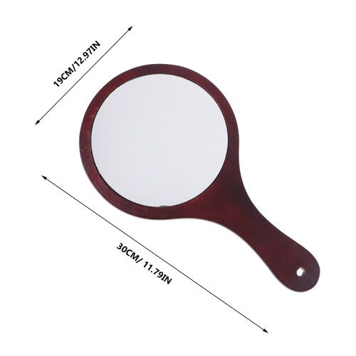 Haircut Mirror Hand Mirror Hand Held Mirror Wooden Handle Mirror 1