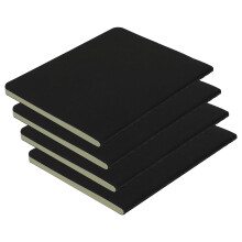 4Pcs Mini Watercolor Sketchbooks Durable Black Paper for Drawing