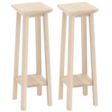 2 Pcs Dolls House Bar Stools Dollhouse Living Room Furniture Mini High