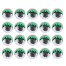 100Pièces Yeux Mobiles Verts DIY En Plastique Pour Jouets