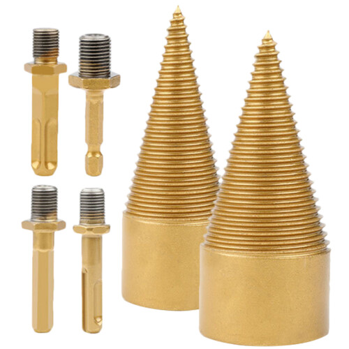 Raindrops Log Splitter Sturdy Cone Drill Bit Plastic 1 Set 3.7x1.6in