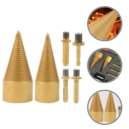 Raindrops Log Splitter Sturdy Cone Drill Bit Plastic 1 Set 3.7x1.6in 1